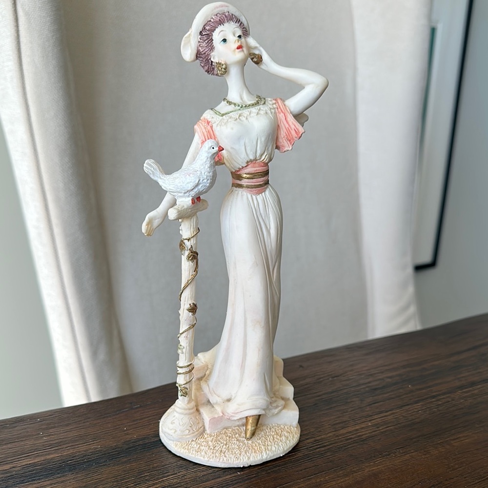 Vintage Marlo Collection Lady with Bird